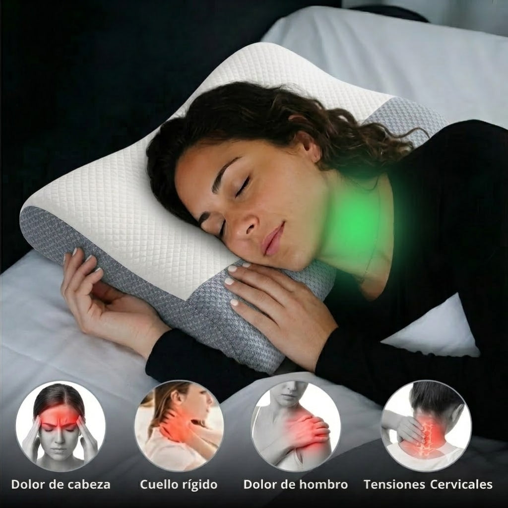 Almohada ViscoAlign AntiStress® | Elimina el Dolor de Cuello y Reduce el Stress en 7 Noches