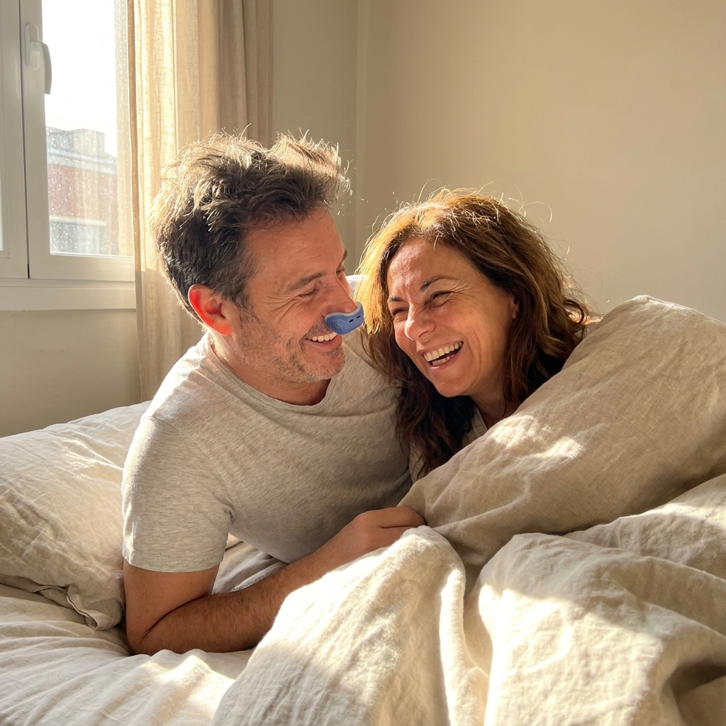 Pareja durmiendo bien