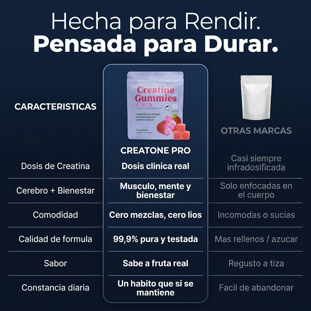Tabla comparativa CREATONE PRO frente a otras marcas