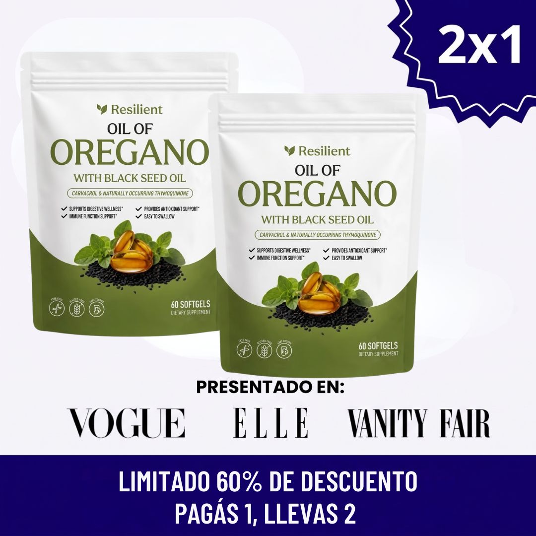 Resilient® Aceite de Orégano | Equilibrio Intestinal en 14 Días