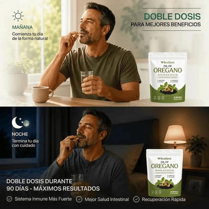 Resilient® Aceite de Orégano | Equilibrio Intestinal en 14 Días