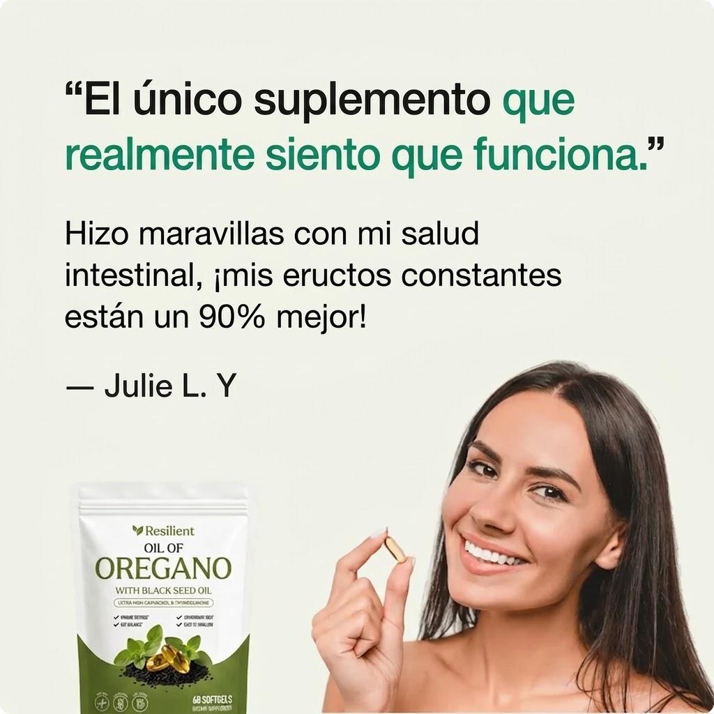 Resilient® Aceite de Orégano | Equilibrio Intestinal en 14 Días
