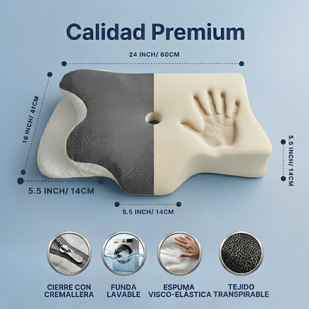 Almohada Cervical ViscoAlign Pro® | Elimina el Dolor de Cuello en 7 Noches
