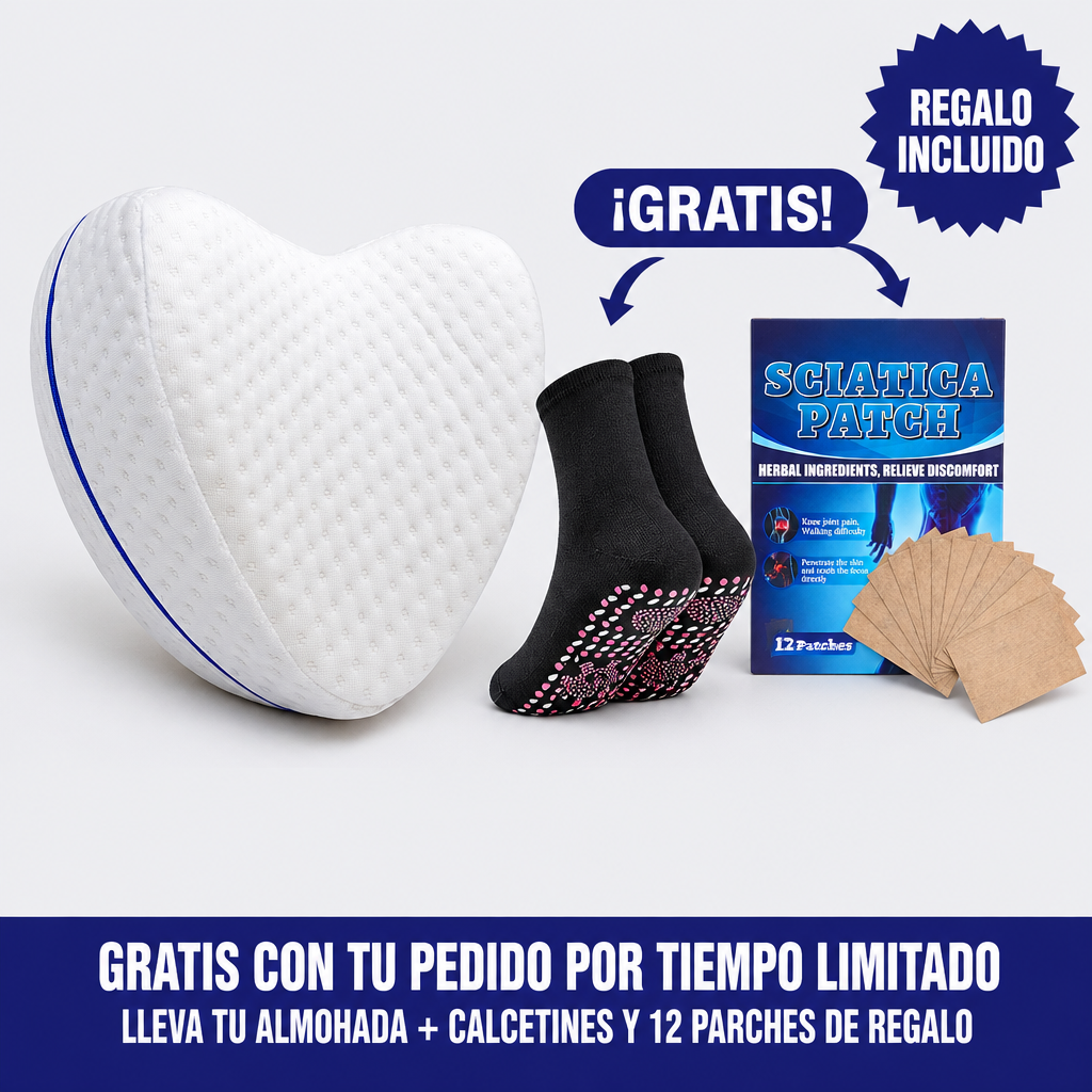 ViscoAlign Rest almohada de piernas con calcetines y parches de regalo
